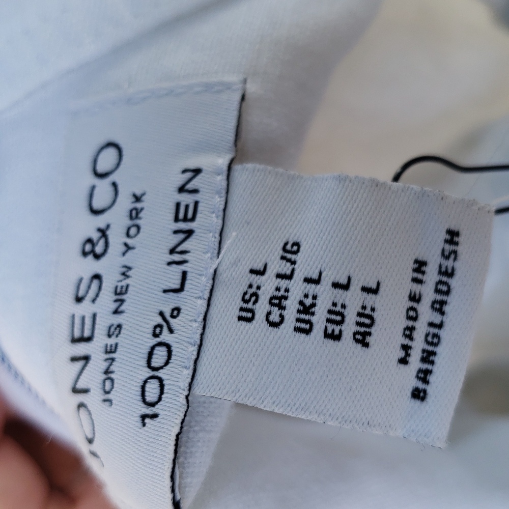 NWT JNY  white 100%linen white jackets - Picture 16 of 16